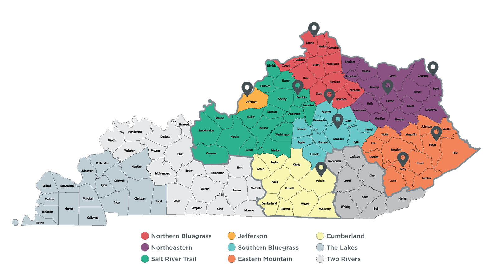 kentucky counties map